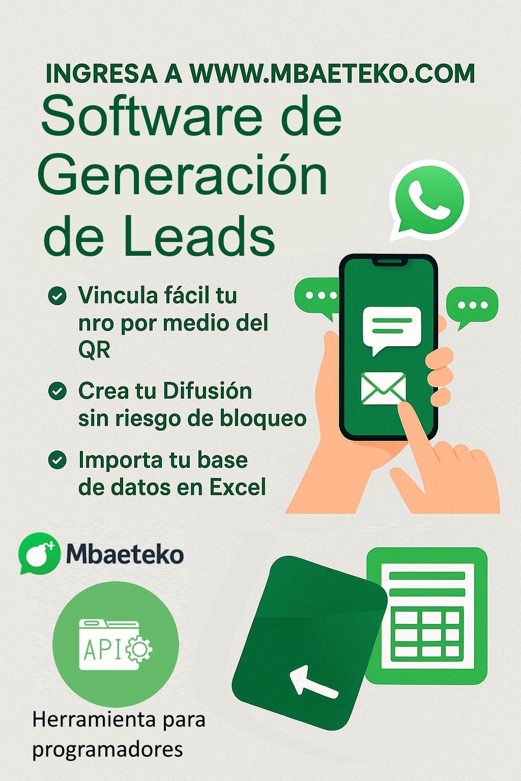 Integra mbaeteko con tu sistema usando nuestra api